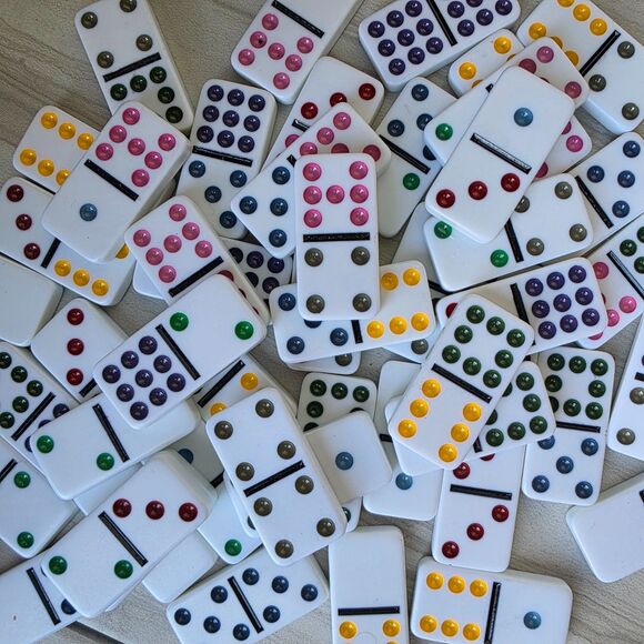 Cardinal Double-Nine Dominoes Set of 55 No Case - Picture 7 of 11